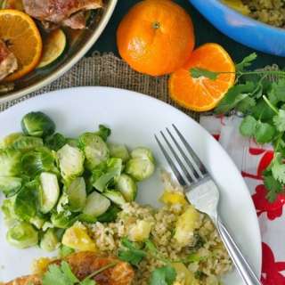 Pineapple Fried Rice with Pork Medallions