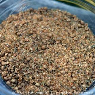 Spicy coriander seed or cilantro seed seasoning mix