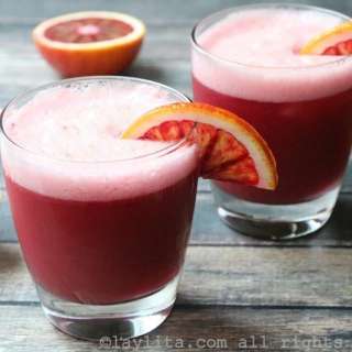 Blood orange pisco sour