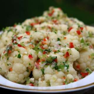 Cauliflower salad with spicy shallot vinaigrette