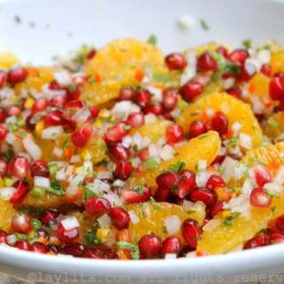 Spicy orange and pomegranate salsa