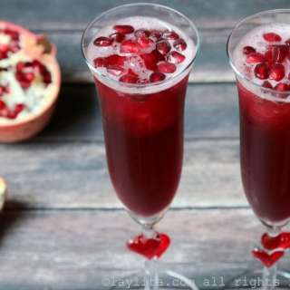 Sparkling pomegranate cocktail