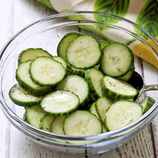 Cucumber Salad with Vinegar Dressing