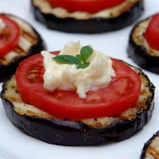 Grilled eggplant appetizer
