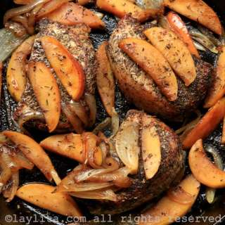 Seared pork chops a la provencale