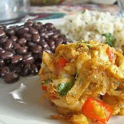 Southwest Cod Cakes with Mexican Sweet Rice