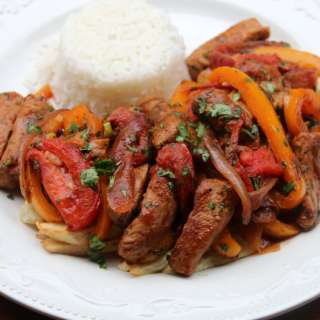 Pork lomo saltado {Peruvian inspired pork stir fry}