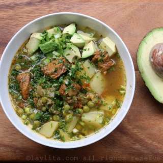 Quinoa soup with beef