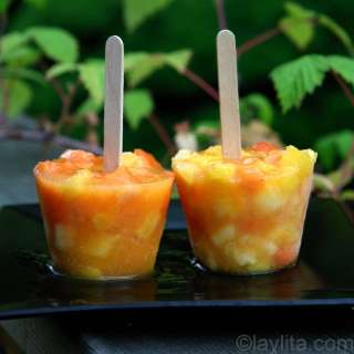 Fruit popsicles - Helados o paletas de frutas