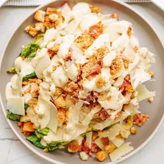 Grilled Romaine Caesar Salad with Chicken