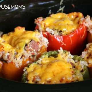 Slow Cooker Sausage and Rice Stuffed Peppers