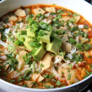 Chicken or turkey tortilla soup
