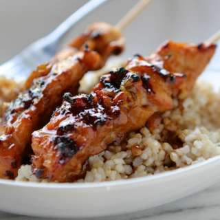 Grilled Asian Sweet and Spicy Chicken Skewers