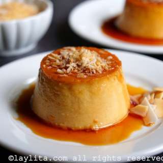 Coconut flan with orange caramel {Flan de coco}