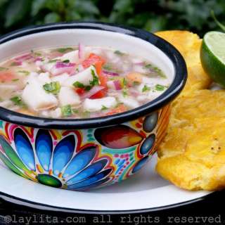 Ecuadorian fish ceviche {Ceviche de pescado ecuatoriano}