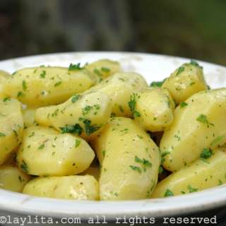 Fingerling potatoes with parsley