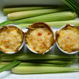 Fresh corn humitas in ramekins {Humitas en moldecitos}