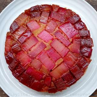 Rhubarb upside-down cake