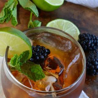 Blackberry Lime and Mint Sun Tea
