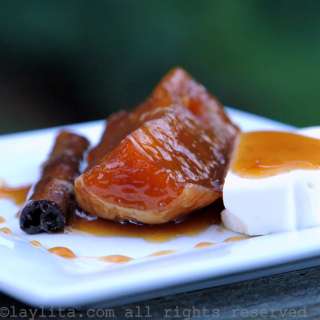 Dulce de zapallo or candied squash in spiced syrup