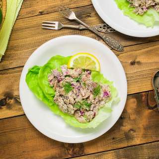 Keto Creamy Sardine Salad with Lettuce Wraps
