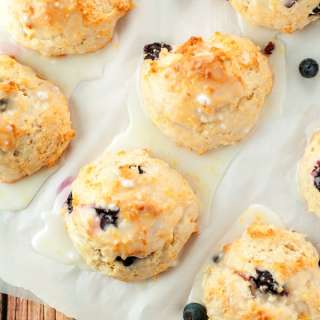 Lemon Glazed Blueberry Scones