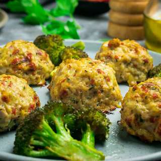 Sheet Pan Chicken Tuscan Meatballs & Broccoli