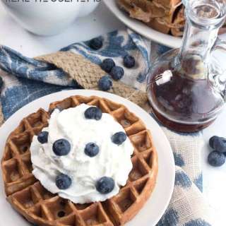 Blueberry Protein Waffles