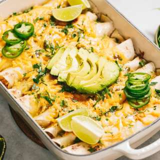 Green Chili Pork Enchiladas