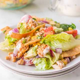 Turkey Taco Salad with Cilantro Lime Dressing