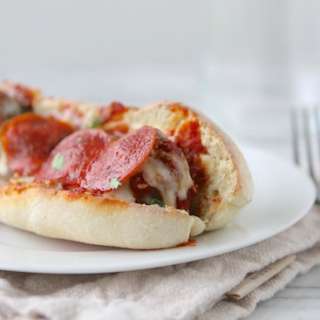 Pepperoni Pizza Meatball Sandwich
