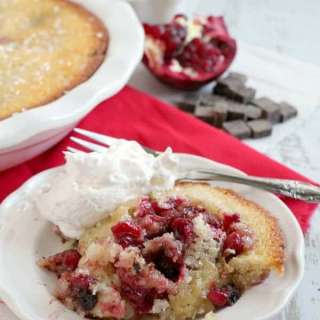 Cranberry Pomegranate Chocolate Cobbler