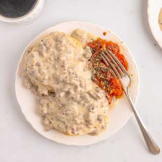 Southern Sausage Gravy and Biscuits