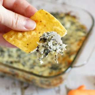 Easy Spinach Artichoke Dip {Freezer Friendly}