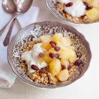 Apple Pear Compote with Yogurt and Granola