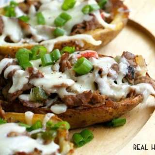 Cheesesteak Potato Skins