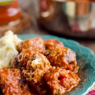 Cheese Stuffed Meatball Skillet