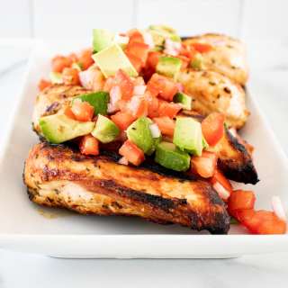 Lime Cilantro Chicken with Avocado Salsa