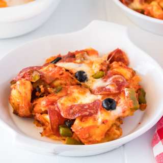 Cheesy Pizza Tortellini Bake Freezer Meal