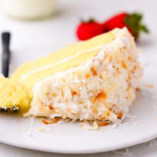 Coconut Cream Cake with Coconut Cream Cheese Frosting