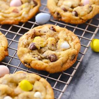 Cadbury Egg Chocolate Chip Cookies