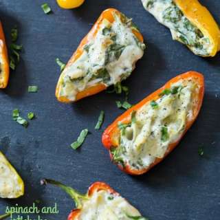 Spinach & Artichoke Stuffed Mini Peppers