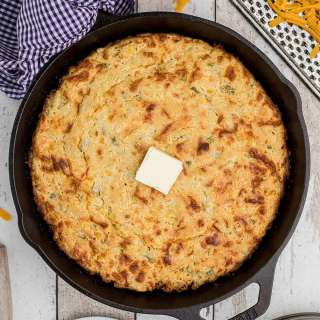 Cheesy Green Chile Cornbread