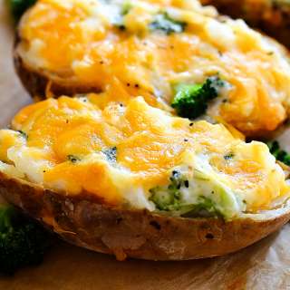 Cheesy Broccoli Twice-Baked Potatoes