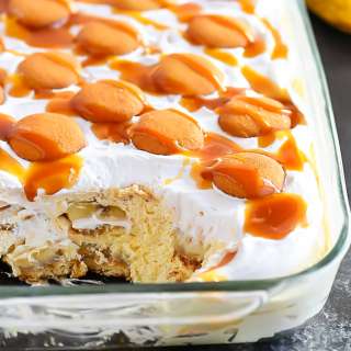 Salted Caramel Banana Pudding
