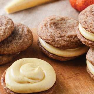 Pumpkin Snickerdoodle Sandwich Cookies