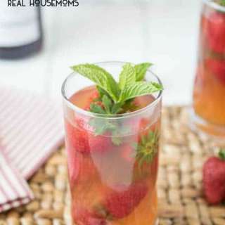 Pimm's strawberry mint cocktail