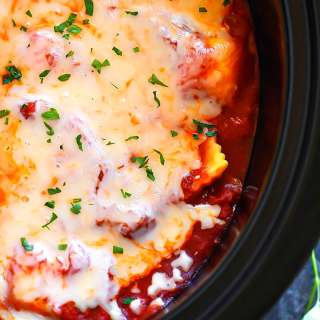 Crock Pot Cheesy Ravioli