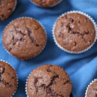 Freezer Friendly Double Chocolate Banana Muffins