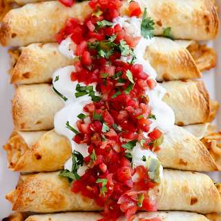 Baked Chicken Taquitos